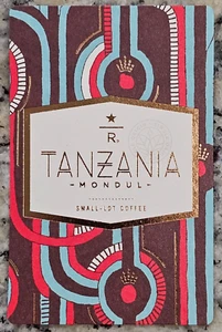 STARBUCKS TASTER CARD 2015 " TANZANIA " SMALL LOT COFFEE ZZZ - Picture 1 of 2