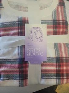 Stars Above Thermal 2 Piece Pajama Set Size S-  Cabin Skiing Snow Pines - Picture 1 of 1