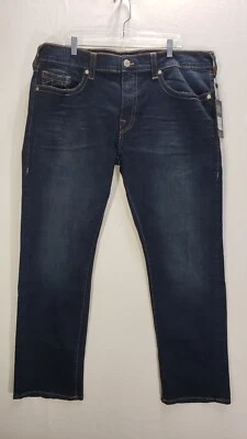 True Religion Mens Jeans 40x32 Ricky Relaxed Straight NO Flap Jeans NEW $159 - Image 1 of 4