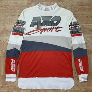 VTG 90s AXO Sport Team Racing Motocross Jersey Medium Terry Cloth VMX Racewear - Picture 1 of 9