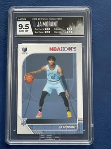 2019-20 Panini NBA Hoops #259 Ja Morant RC Rookie HGA 9.5 gemme ottime condizioni - Foto 1 di 7