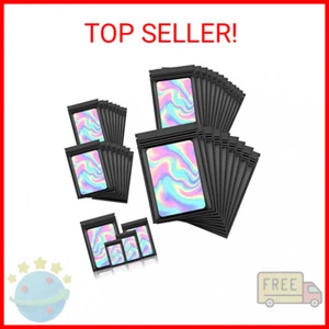 120 PCS Smell Proof Mylar Bags Resealable Holographic Packaging Pouch with Clear - Picture 1 of 2