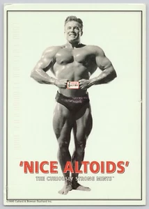 Postal de Interés Gay - Anuncio de culturista “Nice Altoids”, curiosamente fuertes trozos - Imagen 1 de 1