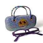 Modern Optical Bicycle Purple Matte Eyeglasses Glasses Frame and Sparkly Case