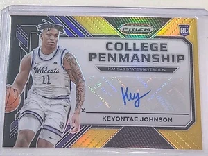 2023-24 Keyontae Johnson RC Auto Black Gold /5 College Penmanship Draft Picks - Bild 1 von 2