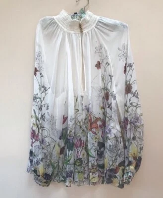 古驰 42 真丝花卉衬衫全新带标签 — 第 1/4 张图片