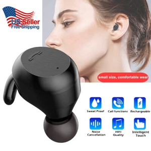 Bluetooth Earphone Wireless Phone Headset Music In Ear Earbud for Android iOS - Picture 1 of 11