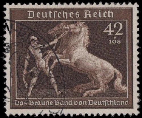 Germany - 1939 - 6th "Brown ribbon horse " - Scott # B145 - 3rd Reich Germany - Image 1 of 1