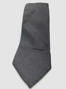 $55 Perry Ellis Mens Black Contrast Polka Dot Dress Necktie Size 57 X 3.25 - Picture 1 of 2