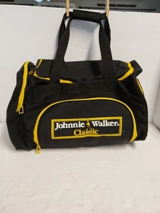 JOHNNIE WALKER CLASSIC CARRY ON TRAVEL GYM DUFFEL BAG MINT BLACK YELLOW - Picture 1 of 10