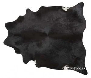 Alfombra brasileña negra de cuero de vaca: XXL - Imagen 1 de 6