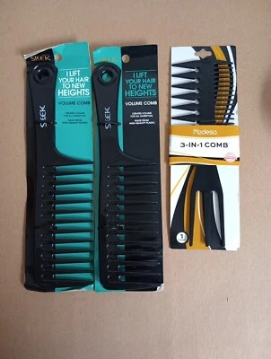 Lote de 3 peines Firstline elegantes para levantar el cabello a nuevas alturas volumen Foto 1 de 3