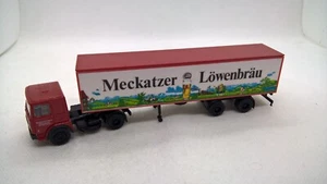 Albedo MAN F8 Koffer-Sattelzug rot weiß MECKATZER LÖWENBRÄU (52) - Bild 1 von 4