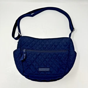 VERA BRADLEY Quilted Navy Blue Quilted shoulder bag EUC - Picture 1 of 4