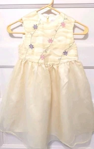 American Girl Size 6 Garden Fairy Yellow Fancy Party Dress W/ Ribbon Flowers - Picture 1 of 11
