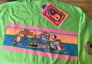 80's T&C Surf Designs T-shirt Men's Large Neon Green - Picture 1 of 2