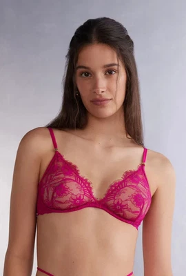 NOVO Sutiã Intimissimi Sensual Flowers Triângulo Rosa Escuro 36C (Reino Unido e EUA)/80C (UE) - Imagem 1 de 4