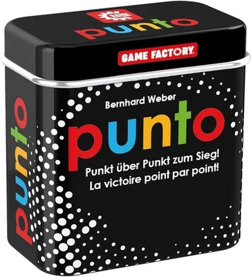 BESUCHE DEN GAME FACTORY-STORE Game Factory 646214 Punto, Mini-Kartenspiel in Handlicher Metalldose, Punkt Zum