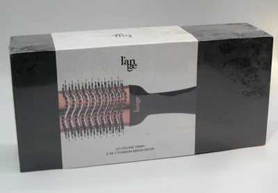 NEW L'ange Hair LE Volume 75mm 2in1 Titanium Brush Dryer. Black - Image 1 of 3