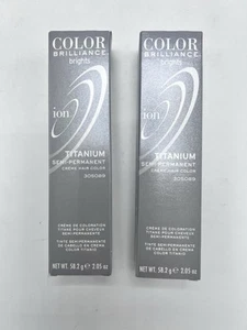 Ion Permanent Creme Hair Color Vegan Ppd Free Titanium 2.05OZ X2 - Picture 1 of 5
