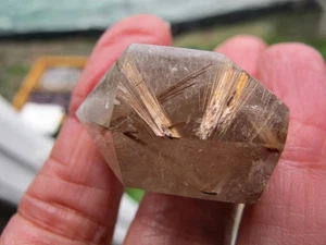 Rutilated Crystal Angel hair Quartz Inclusion dark colours Piece nice grade 22g - Picture 1 of 24