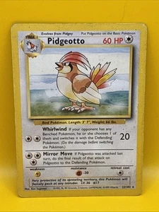 Tarjeta Pokémon/Nintendo PIDGEOTTO (22/102) ) no holográfica 1995-1998 - Imagen 1 de 7