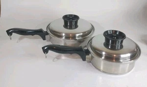 1 Chef's Ware Townecraft 1.5/1Qt Saucepan 5ply Multicore Stainless Pot w/ Lids - Picture 1 of 13