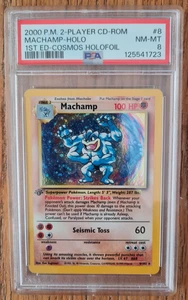 Machamp 8/102 - PSA Grade 8 - Pokemon TCG - 1st Edition Cosmos Holofoil - Picture 1 of 2