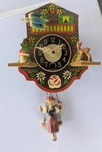 Mid-century Vintage West German Black Forest Bavaria Wind Up Fraulein Clock - Picture 1 of 2