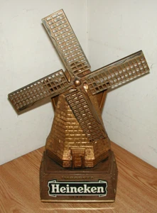 VINTAGE HEINEKEN IMPORTED BEER WINDMILL SIGN, FREE STAND OR WALL MOUNT - Picture 1 of 9