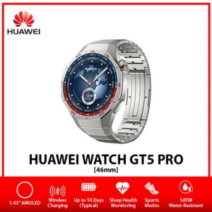 NEW Huawei Watch GT 5 Pro 1.43" Bluetooth iOS Android Smartwatch – Titanim/46mm - Picture 1 of 4