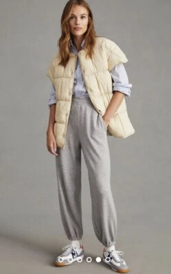 Chaleco Boho Anthropologie Pilcro Manga Corta Puffer Beige Talla Única Foto 1 de 4