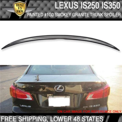 Fit 06-13 Lexus IS250 OE Sty #1G0 Smoky Granite Metallic Painted Trunk Spoiler Foto 1 de 3