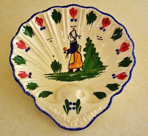 BLUE RIDGE Southern Potteries FRENCH PEASANT Pattern SHELL Shaped DISH  - Picture 1 of 5