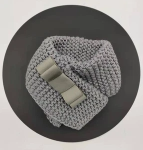 Girls Soft Bow Ribbon Neck Warmer โ Kids Tube Snood Scarf - Picture 1 of 13