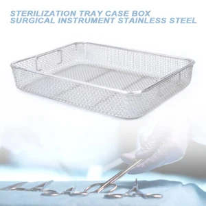 Sterilization Tray Box Basket Surgical Instrument Mesh Frame Stainless Steel - Picture 1 of 10