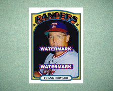 Frank Howard Texas Rangers 1972 Style Custom Baseball Art Card
