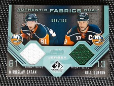 2007-08 UD SP GAME USED EDITION - MIROSLAV SATAN / BILL GUERIN - DUAL GJ # 100