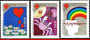 2401-03 BRAZIL 1993 PRESERVATION OF LIFE, RED CROSS, MEDICAL, MI# 2515-17, MNH - Picture 1 of 2