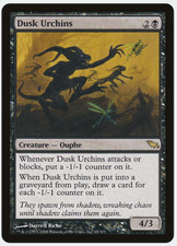 MTG X1: Dusk Urchins, Shadowmoor, R, Moderate Play