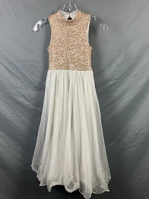 Speechless Kids Rose Gold And White Formal Party Dress Girls Size 7 Sequin - Image 1 of 4