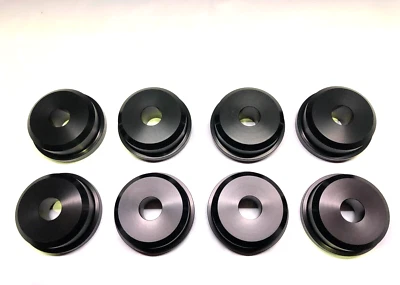 KIT DE CASQUILLO SÓLIDO SUBCHASIS TRASERO BILLET NEGRO PARA NISSAN 240SX S13 S14 1989-98 Foto 1 de 4