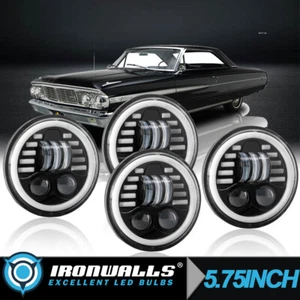 Faros LED redondos de 5,75" haz alto DRL para Ford Galaxie 500 1962-1974 - Imagen 1 de 12