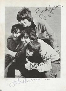The Beatles Autogramm Autograph John Lennon Ringo Starr - Imagen 1 de 1