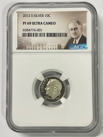2012 S SILVER ROOSEVELT DIME 10C NGC PF 69 ULTRA CAMEO R7 Cover