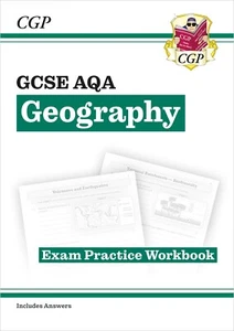 GCSE AQA Geography Exam Practice Workbook with Answer Key Stage 4 CGP - Picture 1 of 9