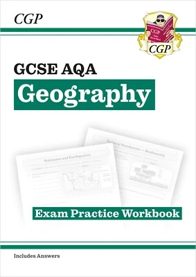 GCSE AQA Geography Exam Practice Workbook with Answer Key Stage 4 CGP - Image 1 of 4
