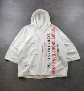 Vintage 1990s Caribbean Rum 90 Proof Cotton Smock Hoodie La Trenzz Stoner OS - Picture 1 of 10