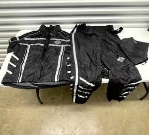Traje de neopreno Harley-Davidson 2 piezas blanco y negro talla grande - pantalones con tirantes - Imagen 1 de 14