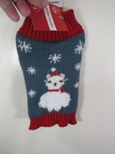 New Pet Central Lama Dog Sweater Size XS Red White - Picture 1 of 5